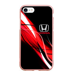 Чехол iPhone 7/8 матовый HONDA, цвет: 3D-светло-розовый