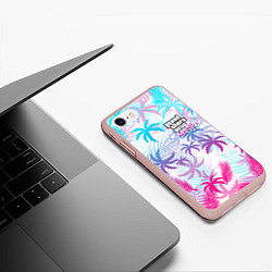 Чехол iPhone 7/8 матовый GTA VICE CITY, цвет: 3D-светло-розовый — фото 2