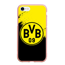 Чехол iPhone 7/8 матовый BORUSSIA, цвет: 3D-светло-розовый