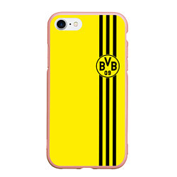 Чехол iPhone 7/8 матовый BORUSSIA, цвет: 3D-светло-розовый