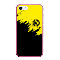 Чехол iPhone 7/8 матовый BORUSSIA, цвет: 3D-малиновый