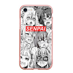 Чехол iPhone 7/8 матовый SENPAI, цвет: 3D-светло-розовый