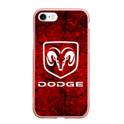 Чехол iPhone 7/8 матовый DODGE, цвет: 3D-светло-розовый