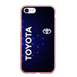 Чехол iPhone 7/8 матовый TOYOTA, цвет: 3D-светло-розовый