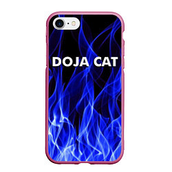 Чехол iPhone 7/8 матовый DOJA CAT, цвет: 3D-малиновый