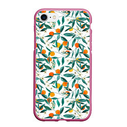 Чехол iPhone 7/8 матовый Оранжевое лето, цвет: 3D-малиновый