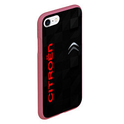 Чехол iPhone 7/8 матовый CITROEN, цвет: 3D-малиновый — фото 2