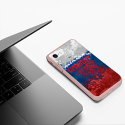 Чехол iPhone 7/8 матовый Russia my roots, цвет: 3D-светло-розовый — фото 2