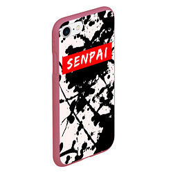 Чехол iPhone 7/8 матовый SENPAI, цвет: 3D-малиновый — фото 2