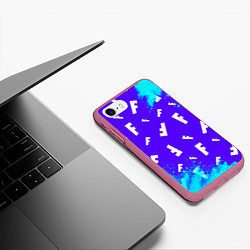 Чехол iPhone 7/8 матовый FORTNITE ФОРТНАЙТ, цвет: 3D-малиновый — фото 2