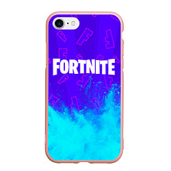 Чехол iPhone 7/8 матовый FORTNITE ФОРТНАЙТ, цвет: 3D-светло-розовый