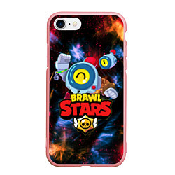 Чехол iPhone 7/8 матовый BRAWL STARS NANI SPACE, цвет: 3D-баблгам