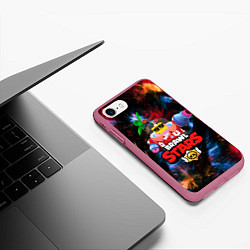 Чехол iPhone 7/8 матовый BRAWL STARS СПРАУТ, цвет: 3D-малиновый — фото 2