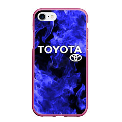 Чехол iPhone 7/8 матовый TOYOTA, цвет: 3D-малиновый