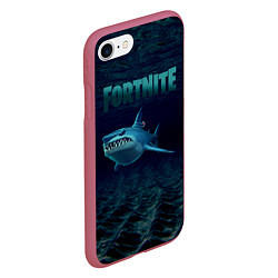 Чехол iPhone 7/8 матовый Loot Shark Fortnite, цвет: 3D-малиновый — фото 2