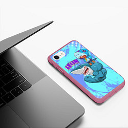 Чехол iPhone 7/8 матовый Brawl Stars, цвет: 3D-малиновый — фото 2