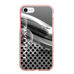 Чехол iPhone 7/8 матовый JAGUAR, цвет: 3D-светло-розовый