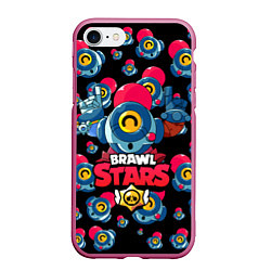 Чехол iPhone 7/8 матовый NANI Brawl Stars, цвет: 3D-малиновый