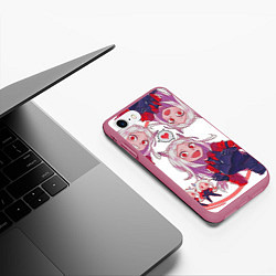 Чехол iPhone 7/8 матовый Helltaker, цвет: 3D-малиновый — фото 2