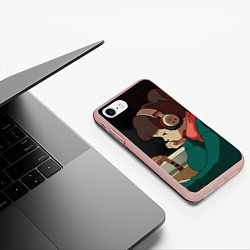 Чехол iPhone 7/8 матовый STUDY GIRL, цвет: 3D-светло-розовый — фото 2