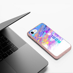 Чехол iPhone 7/8 матовый Roblox, цвет: 3D-светло-розовый — фото 2