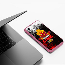 Чехол iPhone 7/8 матовый BRAWL STARS EVIL GENE ДЖИН, цвет: 3D-малиновый — фото 2