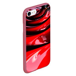 Чехол iPhone 7/8 матовый ТЕКСТУРА, цвет: 3D-малиновый — фото 2