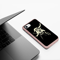 Чехол iPhone 7/8 матовый Самурай Z, цвет: 3D-светло-розовый — фото 2