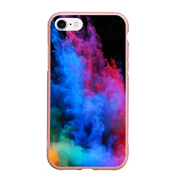 Чехол iPhone 7/8 матовый КРАСКИ, цвет: 3D-светло-розовый