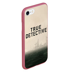 Чехол iPhone 7/8 матовый Настоящий детектив, цвет: 3D-малиновый — фото 2
