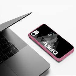 Чехол iPhone 7/8 матовый OPEL, цвет: 3D-малиновый — фото 2
