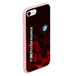 Чехол iPhone 7/8 матовый BMW, цвет: 3D-светло-розовый — фото 2