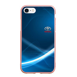 Чехол iPhone 7/8 матовый TOYOTA, цвет: 3D-светло-розовый