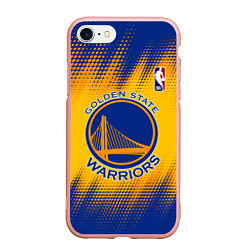 Чехол iPhone 7/8 матовый Golden State Warriors, цвет: 3D-светло-розовый