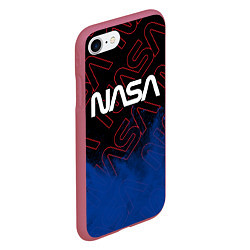 Чехол iPhone 7/8 матовый NASA НАСА, цвет: 3D-малиновый — фото 2