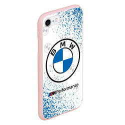 Чехол iPhone 7/8 матовый BMW БМВ, цвет: 3D-светло-розовый — фото 2