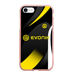 Чехол iPhone 7/8 матовый BORUSSIA DORTMUND, цвет: 3D-светло-розовый