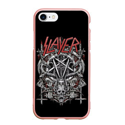 Чехол iPhone 7/8 матовый Slayer, цвет: 3D-светло-розовый