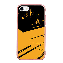 Чехол iPhone 7/8 матовый Star Trek, цвет: 3D-светло-розовый