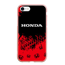 Чехол iPhone 7/8 матовый HONDA ХОНДА, цвет: 3D-светло-розовый