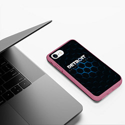 Чехол iPhone 7/8 матовый DETROIT S, цвет: 3D-малиновый — фото 2