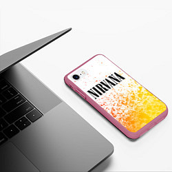 Чехол iPhone 7/8 матовый NIRVANA НИРВАНА, цвет: 3D-малиновый — фото 2