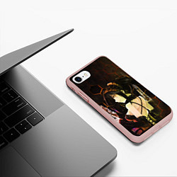 Чехол iPhone 7/8 матовый Куруми Токисаки, цвет: 3D-светло-розовый — фото 2