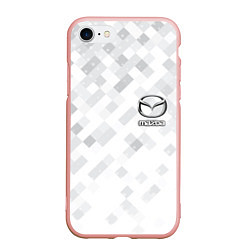Чехол iPhone 7/8 матовый MAZDA, цвет: 3D-светло-розовый