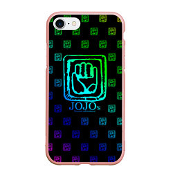 Чехол iPhone 7/8 матовый JoJo Bizarre Adventure, цвет: 3D-светло-розовый