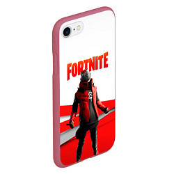 Чехол iPhone 7/8 матовый FORTNITE, цвет: 3D-малиновый — фото 2