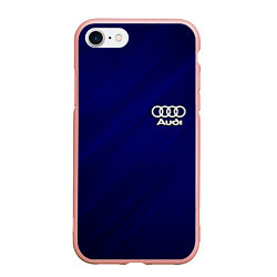 Чехол iPhone 7/8 матовый AUDI, цвет: 3D-светло-розовый