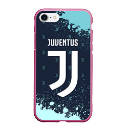 Чехол iPhone 7/8 матовый JUVENTUS ЮВЕНТУС, цвет: 3D-малиновый