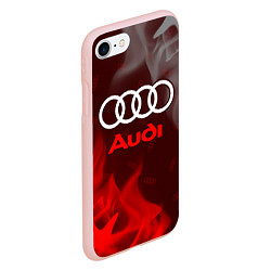 Чехол iPhone 7/8 матовый AUDI АУДИ, цвет: 3D-светло-розовый — фото 2