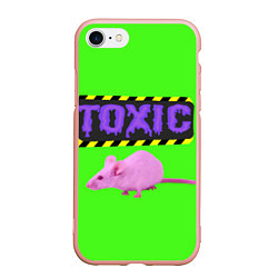 Чехол iPhone 7/8 матовый Toxic, цвет: 3D-светло-розовый